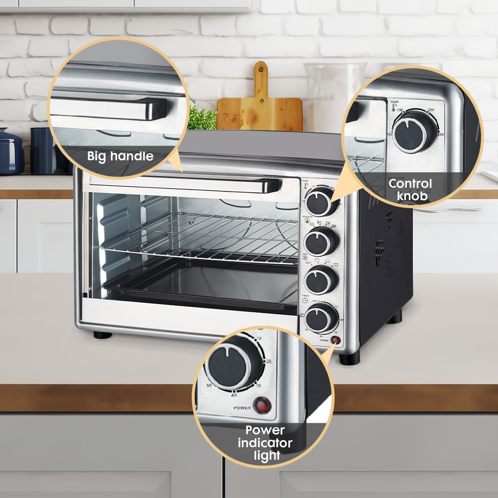  Bake Toast And Broiler 38L POWERFUL Electric Toaster Oven